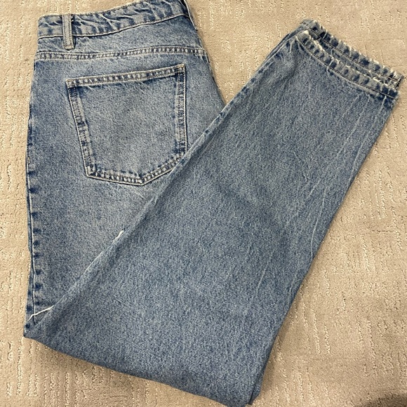 Zara distressed mom fit ankle jeans sz12 - Picture 1 of 4